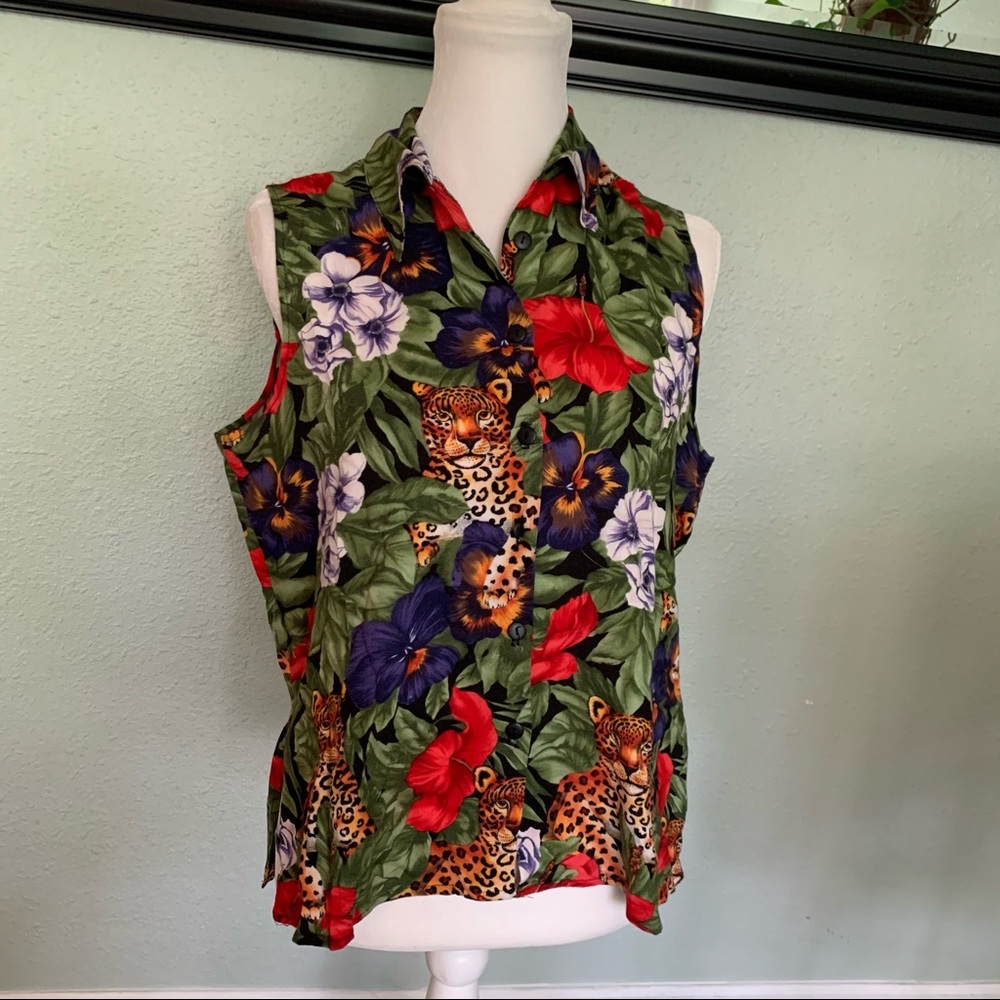 Avanti jungle print vintage top